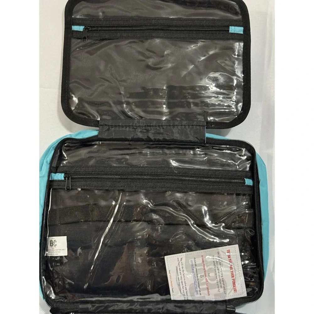 B&C Large Travel Hanging Organizer Bag Turquoise Cosmetic Multi-pocket Bag